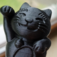 Este es el aspecto de una figura 3D impresa. Las líneas de filamento son perfectamente visibles.